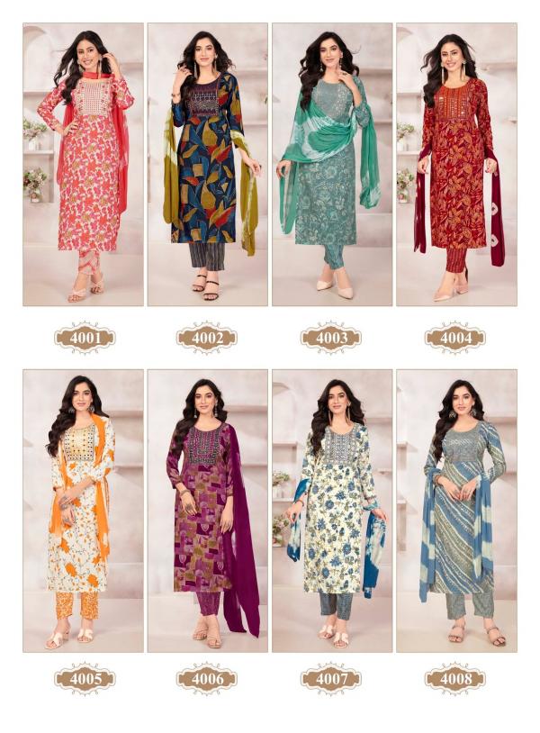 Kc Sofiya Vol 4 Rayon Printed Kurti Bottom With Dupatta